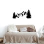 Wallity Pine Escultura de pared de metal negro